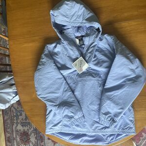 LLbean women's large pullover 1/4 zip insulated anorak hooded jacket nwt weather